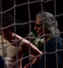 Intense dramatic scene from contemporary South Asian theatre production Sydney